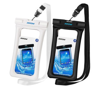 Vanntett bærevæske mobiltelefon 6,5" - Hvit
